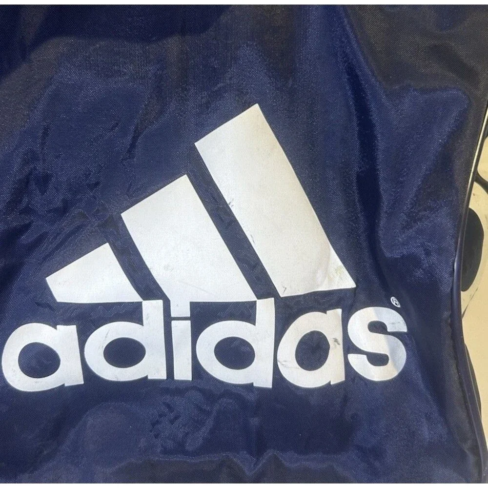 Vintage Adidas Duffel Bag Navy Blue Large Gym Travel Sports Carry On 22”